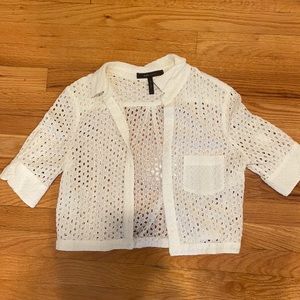 White bcbg blouse